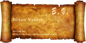 Bölcs Viktor névjegykártya