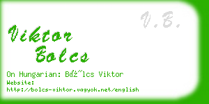 viktor bolcs business card